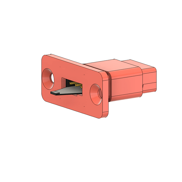 Female Servo Connector Mount Red