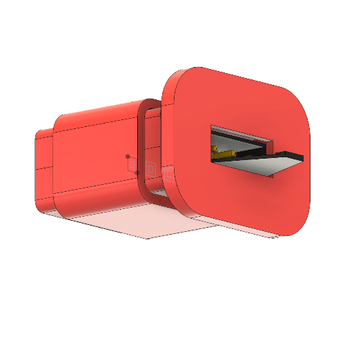 Female Servo Connector Surface Mount Red