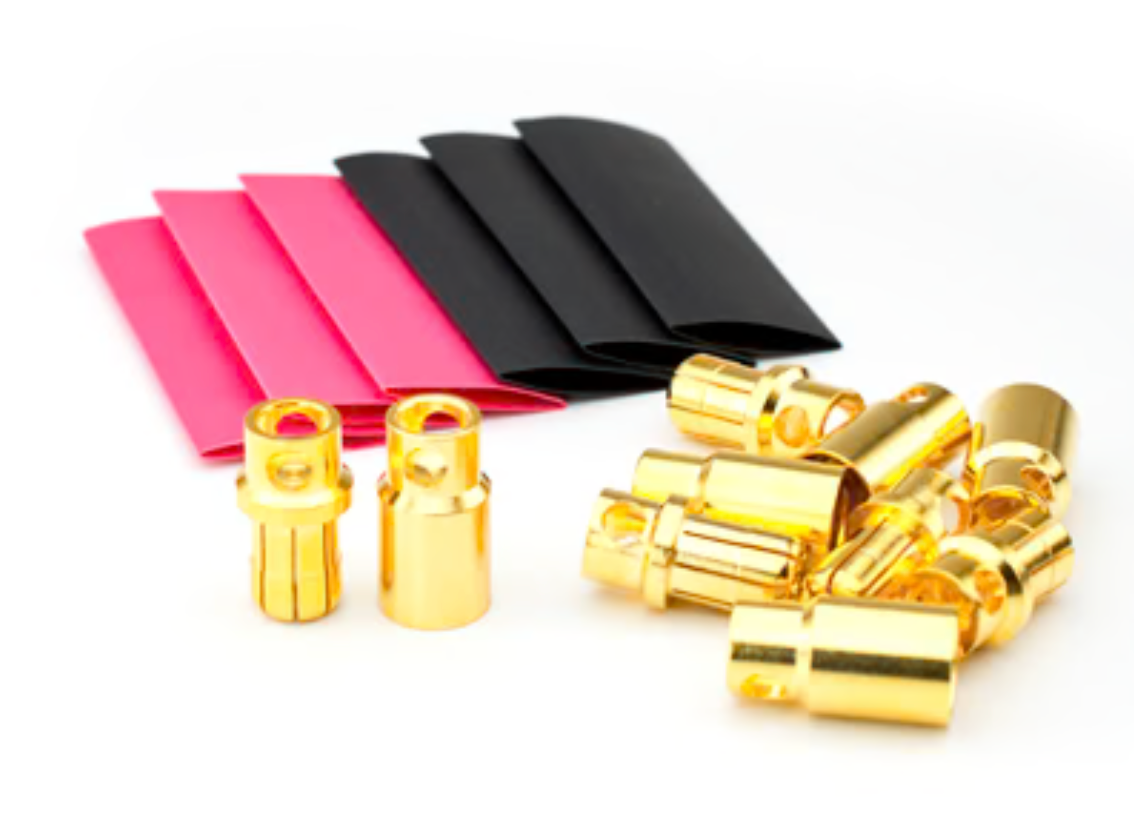 Kontronik Gold Plug System 6mm 5 Pairs & Shrinking Tube K9050