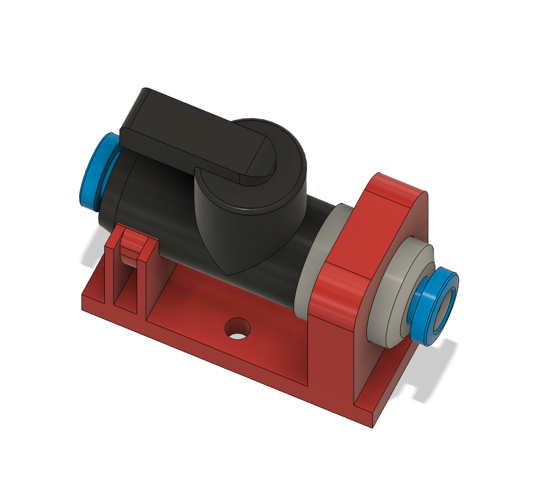 Festo 4mm Ball Valve Mount Red