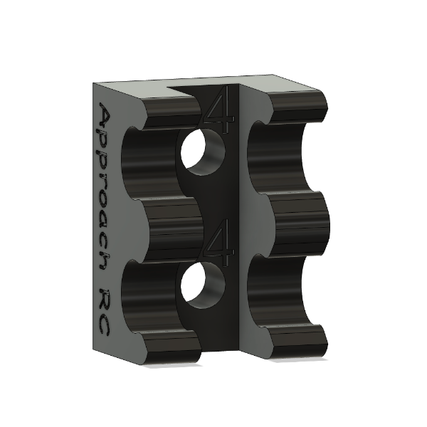 Double Fuel Line Holders 4mm Black