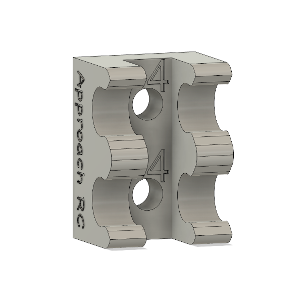 Double Fuel Line Holders 4mm Gray