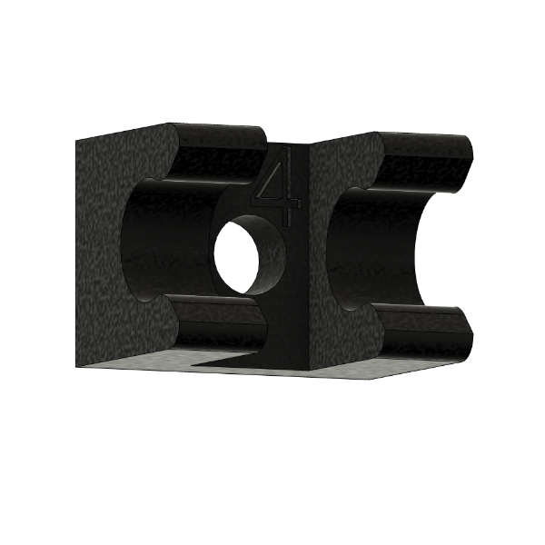 4mm Fuel Line Holders  Black RC Jet