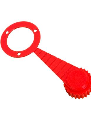 Dry Break Male Plug Lanyard Red