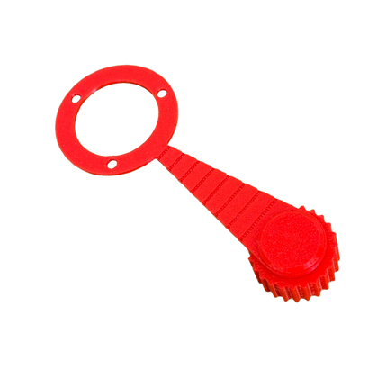 Dry Break Male Plug Lanyard Red