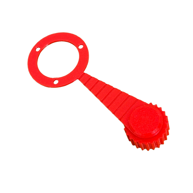 Dry Break Male Plug Lanyard Red