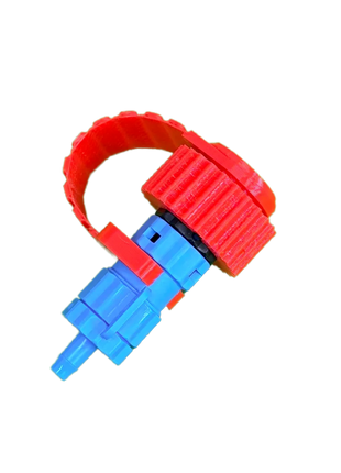 Dry Break Plug with Lanyard Red