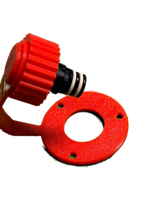 Dry Break Male Plug Lanyard Red