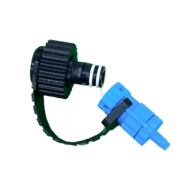 Female Dry Break Plug Lanyard Black