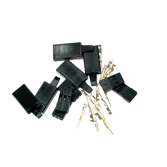 Female Servo Connectors with Safety Clip 10ea