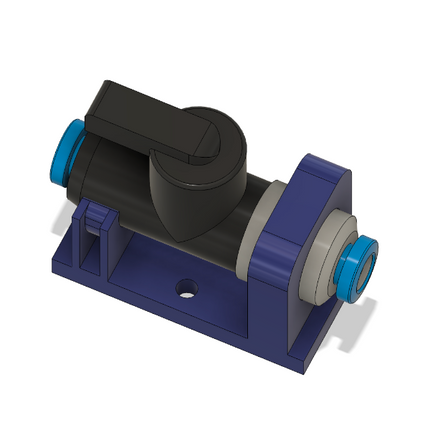 Festo 4mm Ball Valve Mount Blue