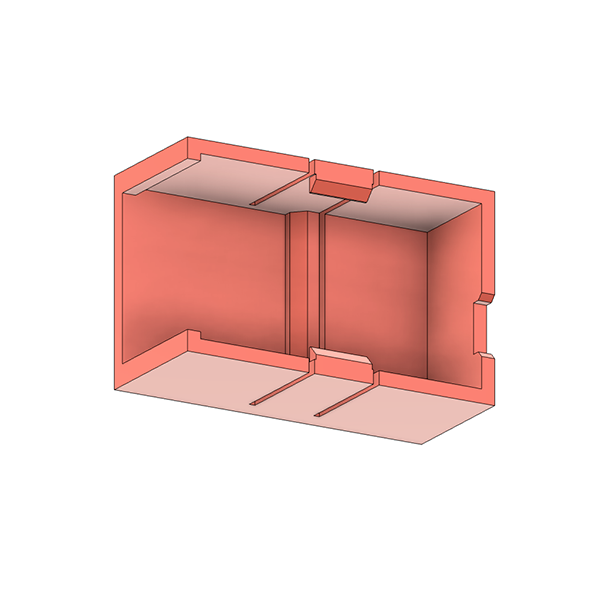 JR RG012BX Receiver Mount Red