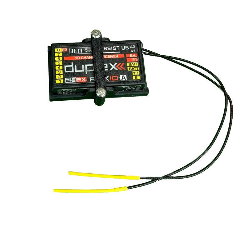 Jeti Rex-10 and Rex-12 Receiver Mount in black