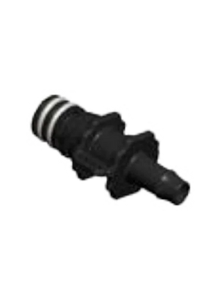 Kent 3/16" Open-Flow Male Fitting (Black Nylon)