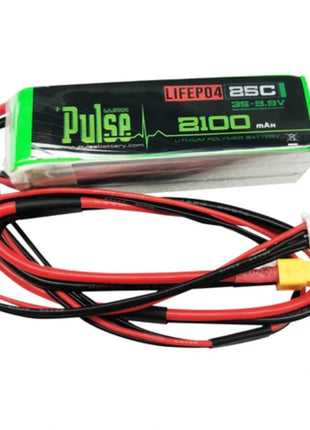 Pulse 2100mah 3S 9.9V 25C Receiver Turbine LiFePO4 Battery - XT60 Connector