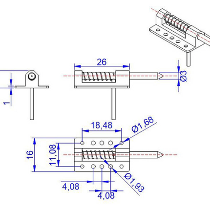 Canopy Latch Dimensions 