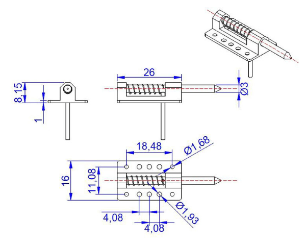 Canopy Latch Dimensions 
