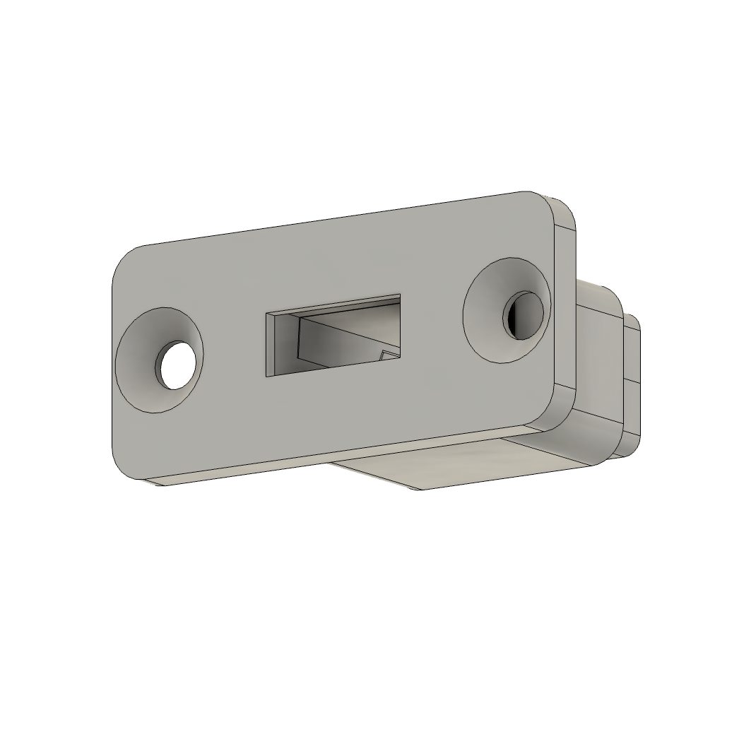 Female Servo Connector Mount JR Gray