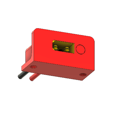 XT-30 Female 90 Degree Side Mount Red