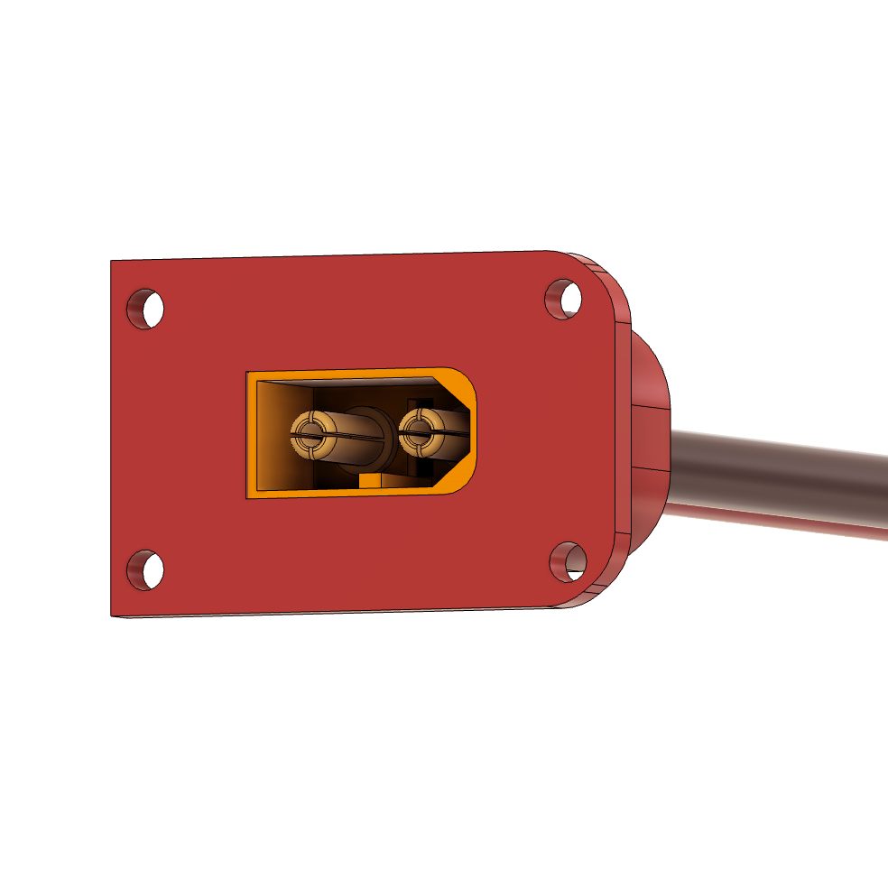 XT60 Female Housing Surface Mount  (AMASS)
