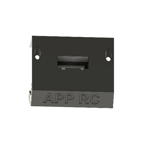 Advanced Radio Screen Connection Angled Mount Black - Approach RC Concepts