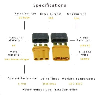 Amass MR30 Connector Set 4 Each - Approach RC Concepts