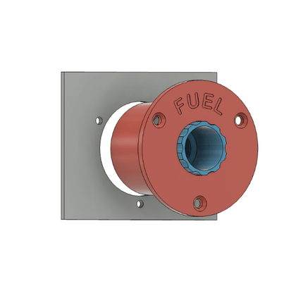 Dry Break Connector Flush Mount FUEL  Red- Approach RC Concepts