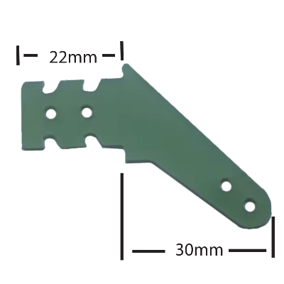 Fiberglass Control Horn  with dimensions- Approach RC Concepts