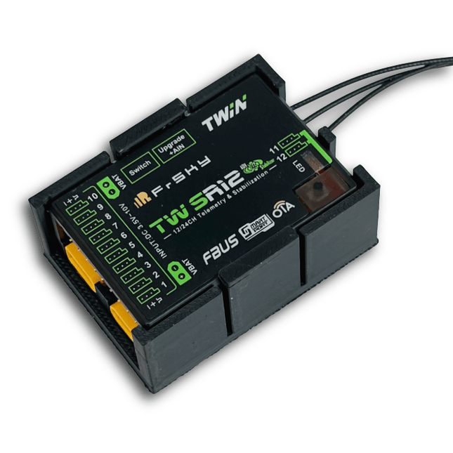 FRSKY TW SR12 Radio Control 12 Channel Receiver Mount Black - Approach RC Concepts