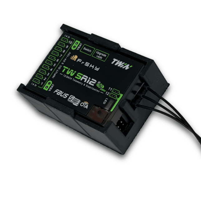 FRSKY TW SR12 Radio Control 12 Channel Receiver Mount Black - Approach RC Concepts