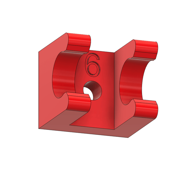 6mm Fuel Line Holders Red - Approach RC Concepts