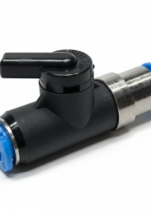 Festo QH-QS-6 6mm ball valve hero angle view