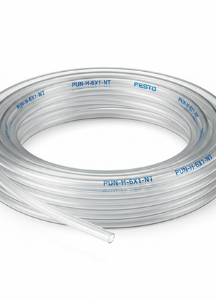 Festo 6mm clear polyurethane tubing coiled
